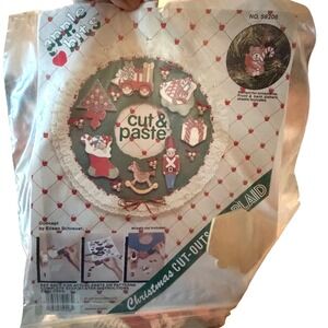 Vintage Christmas Craft Kit Bundle Plaid Apple Bits Cut Outs Provo Craft Iron On